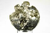 Polished Pyrite Sphere - Peru #195543-1